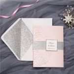 Gorgeous Lace Foil Laser Cut Wedding Invitation