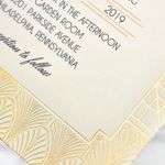 Golden Carvings Foil Fancy Luxury Wedding Invitation