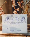 Cloudy Blue Simple Flat 5x7 Wedding Invitation