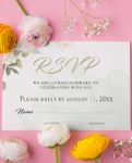 Rustic Floral Simple Flat 5x7 Wedding Invitation