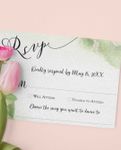 Faint Green Ombre Simple Flat 5x7 Wedding Invitation