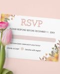 Showy Spring Flowers Simple Flat 5x7 Wedding Invitation
