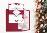 Red Diamond Spanish & English Elegant Wedding Invitation