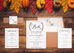 Rustic Copper Spanish & English Elegant Wedding Invitation