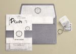 Rustic Silver Spanish & English Elegant Wedding Invitation