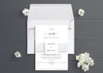 Simply Classic Spanish & English Elegant Wedding Invitation