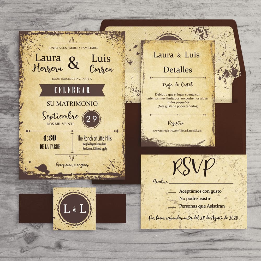 Rustic Chocolate Brown S/E Elegant