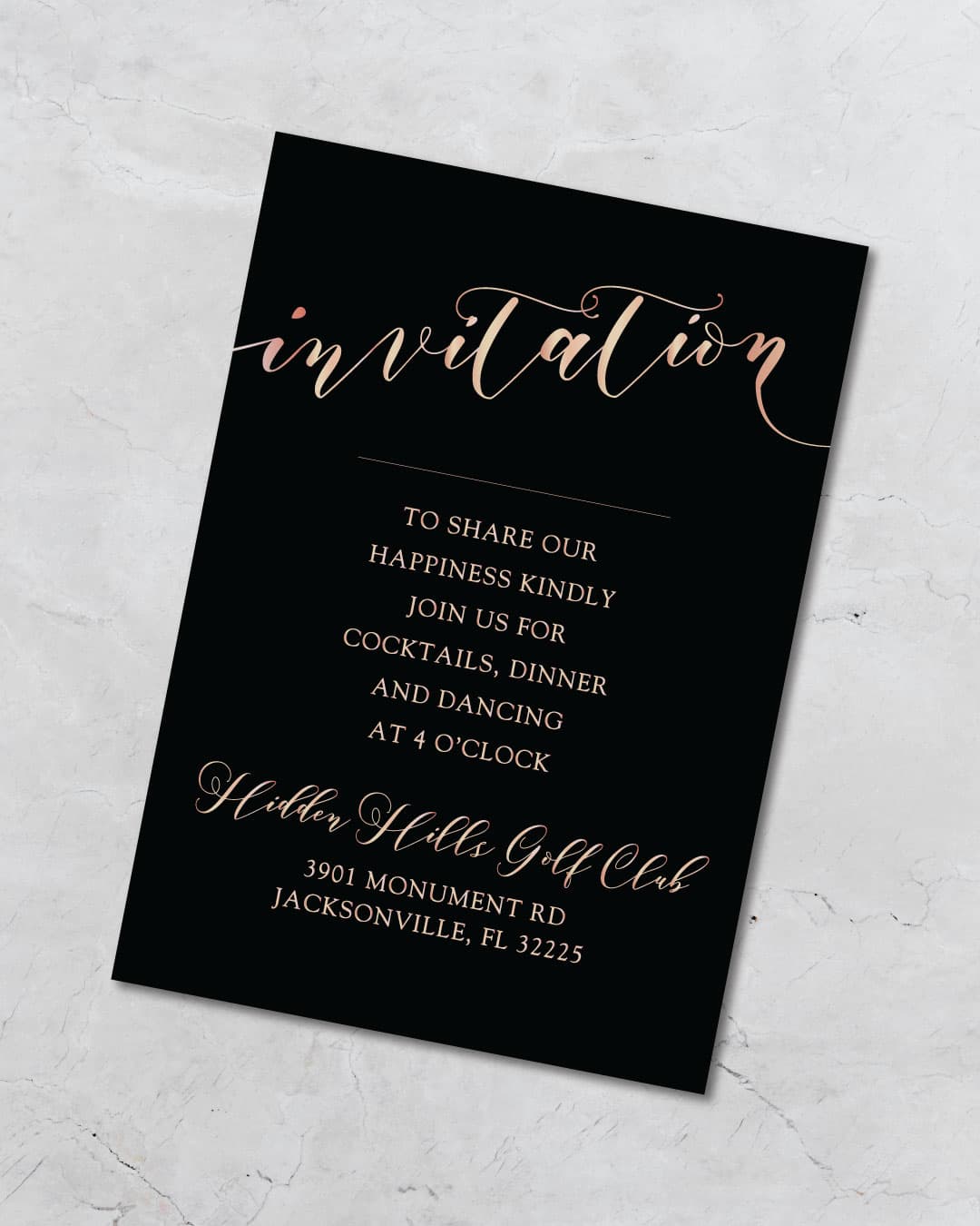 Enviable Galactic Pink Foil Wedding Invitation