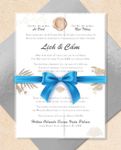 Boho Brown Branches Vellum Wrapped Vietnamese & English Wedding Invitation