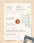 Beautiful Aquatic Flower Vellum Wrapped Vietnamese & English Wedding Invitation
