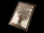 CL-WRAP-57 N-N Gray Lace and Key Laser Cut Wedding Invitation