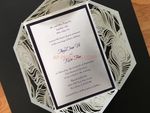 CL-SLIDER-58 M-N Midnight Peony Tall Slider Laser Cut Wedding Invitation