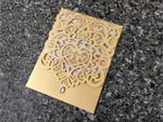 CL-WRAP-66 MPM White Table Setting Lace Laser Cut Wedding Invitation