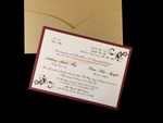 CL-SLIDER-57 N-M White Flowers, Lace Trims Laser Cut Wedding Invitation