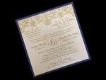 Exquisite Lace Vine Tri-Fold Laser Cut Pocket Wedding Invitation