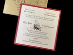 Flower Square Laser Cut Wedding Invitation