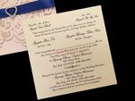 Glittery Lace Laser Cut Pocket Wedding Invitation