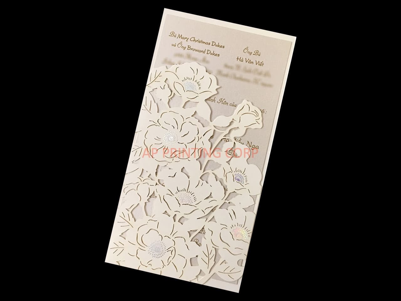 Gorgeous Lace Laser Cut Wedding Invitation