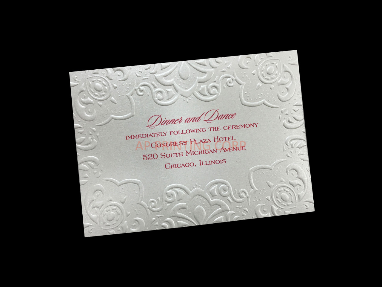 Embossed Beauty [CC-35] Fancy Luxury Wedding Invitation