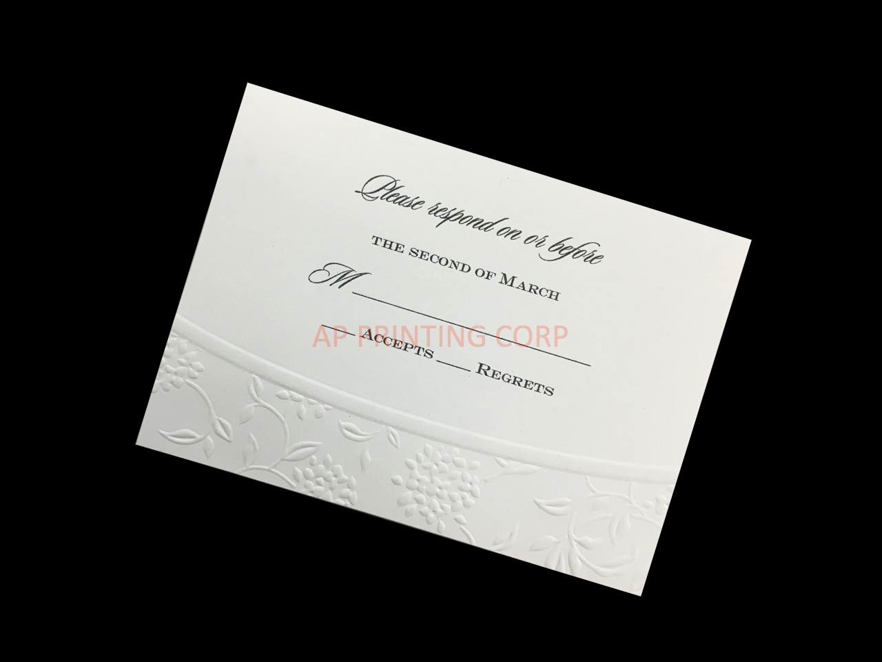 Flowers and Vines [CC-80] Fancy Luxury Wedding Invitation