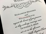 Letterpress Swirls [CC-90] Fancy Luxury Wedding Invitation