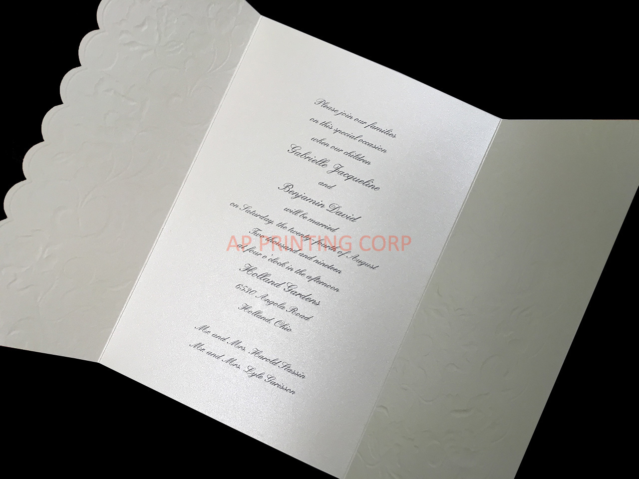 Couture Lace CC-66 Fancy Luxury Wedding Invitation