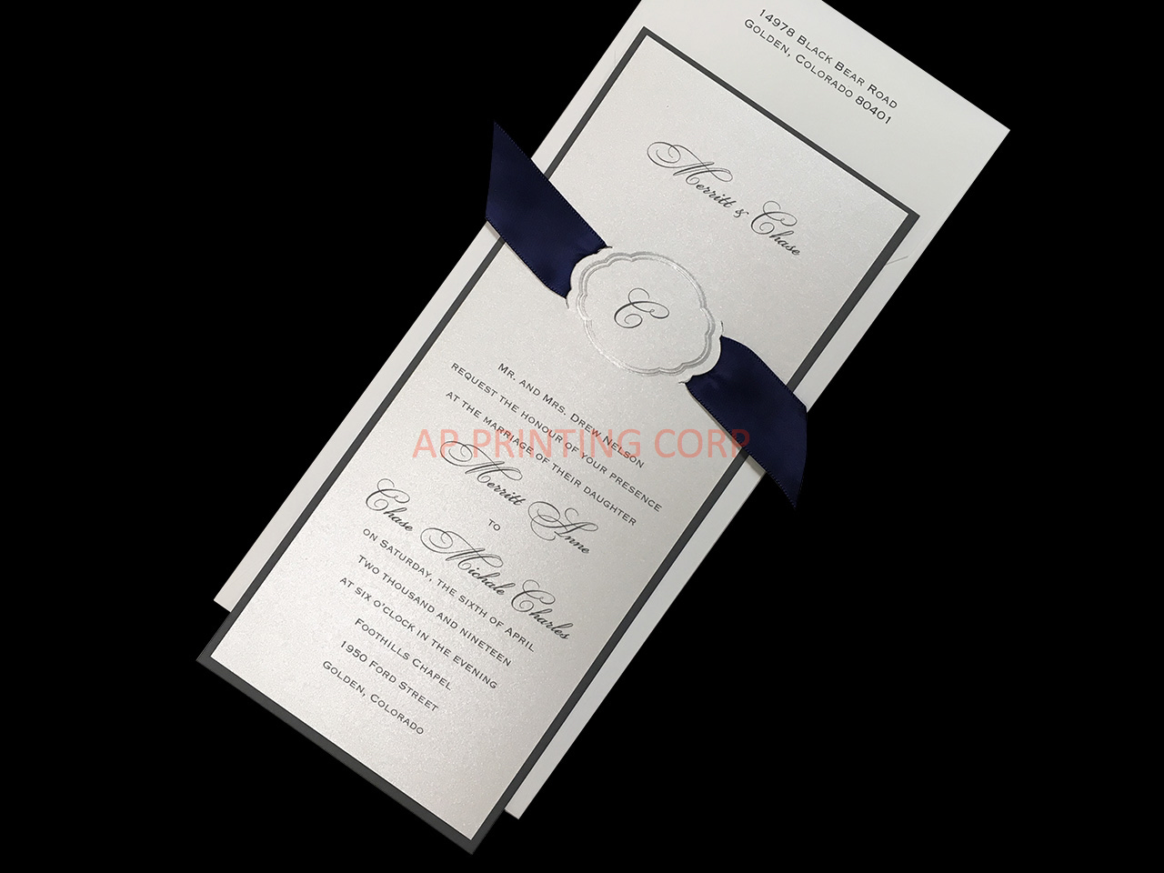 Appealing Elegance [CC-71] Fancy Luxury Wedding Invitation