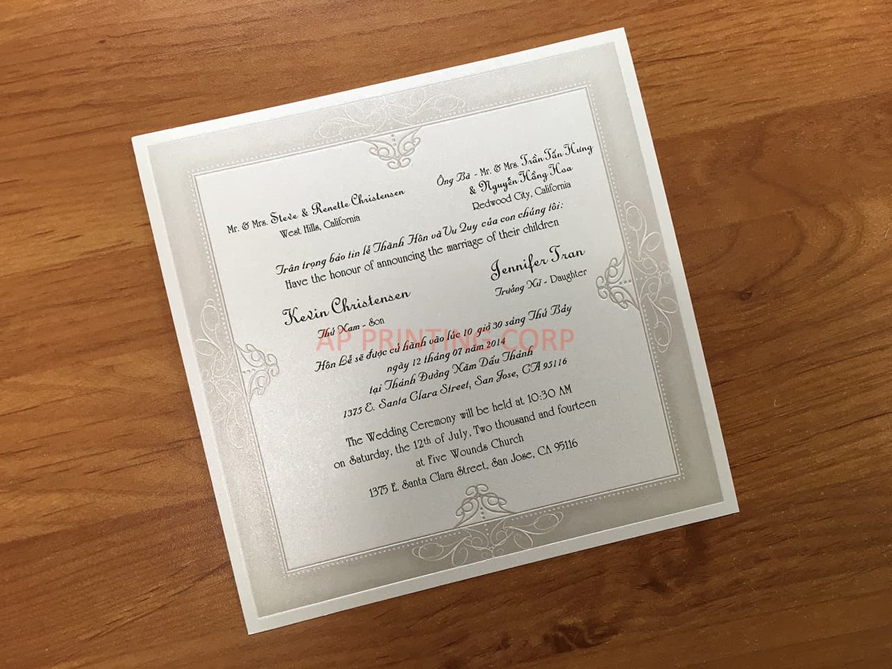 Vintage Flourish [CC-35] Fancy Luxury Wedding Invitatio