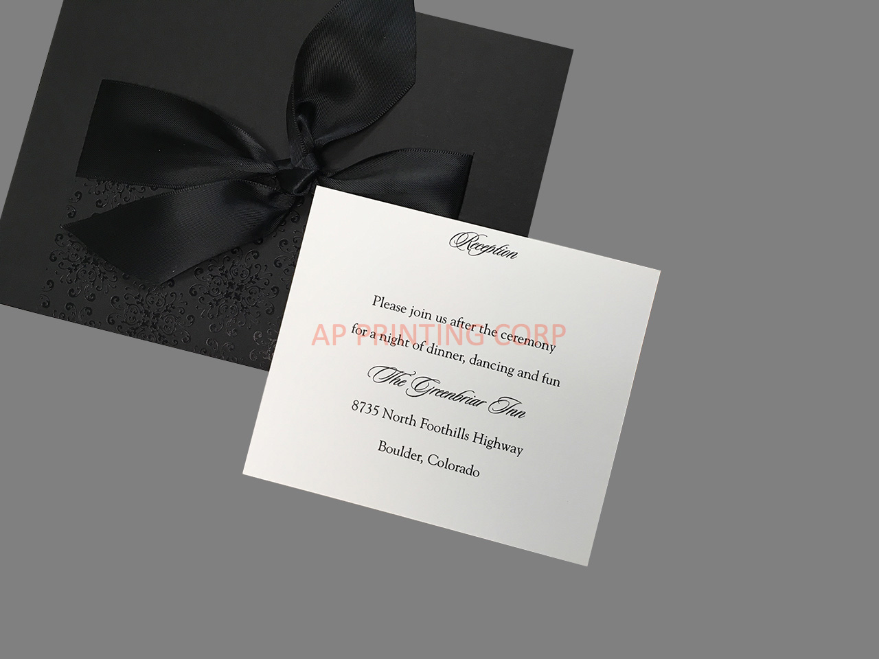Ebony Amour CC-82 Fancy Luxury Wedding Invitation