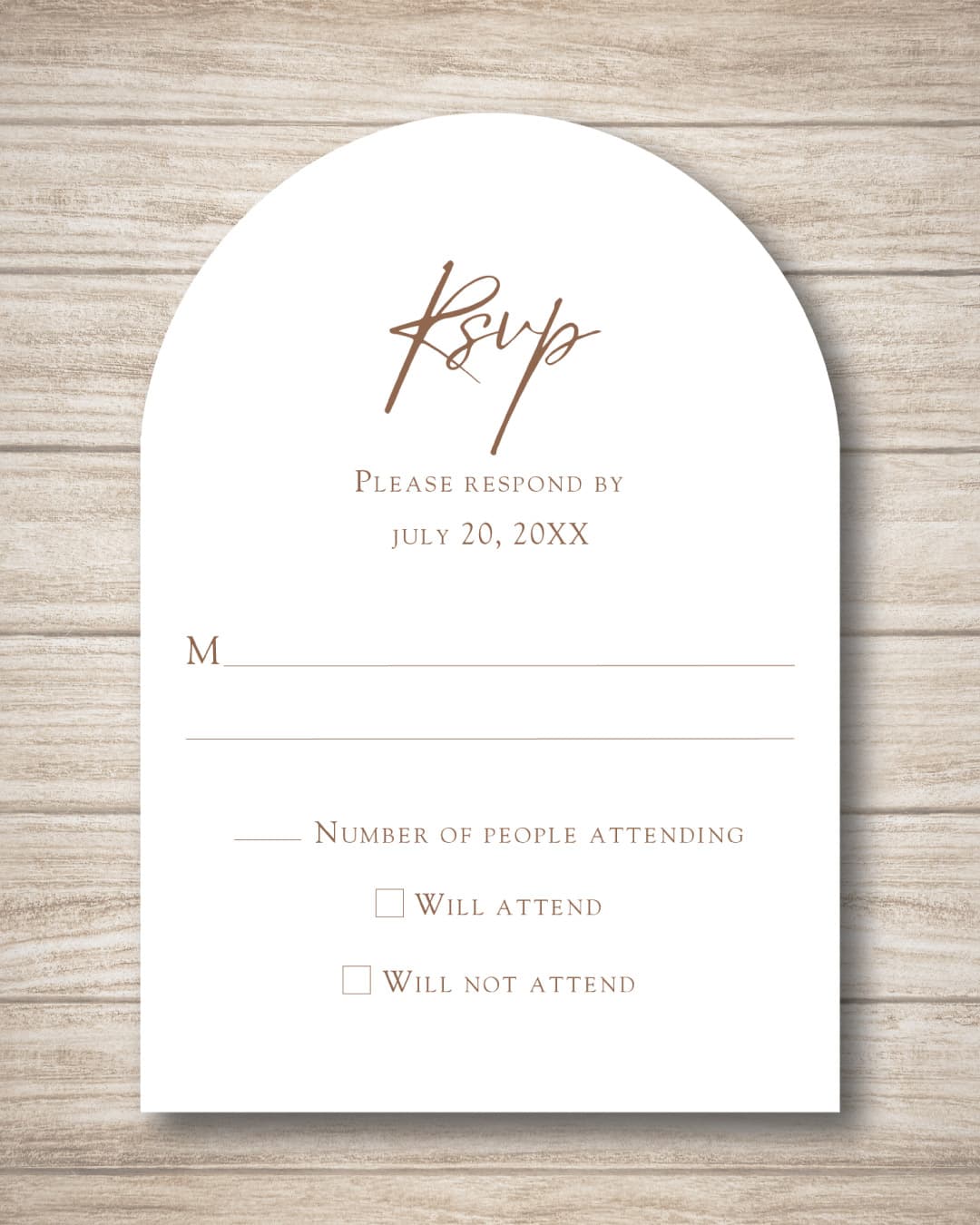 Brown and White Unique Style Wedding Invitations