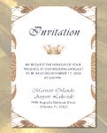 Gold Plated Leaves Simple Flat 5x7 Wedding Invitation