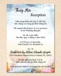 Summer Umbrellas Vellum Wrapped Vietnamese & English Wedding Invitation