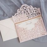 Gold Love Tree Laser Cut Wedding Invitation