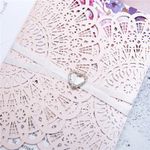 Graceful Lace Laser Cut Wedding Invitation