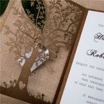 Lovely Dancing Girl Laser Cut Wedding Invitation