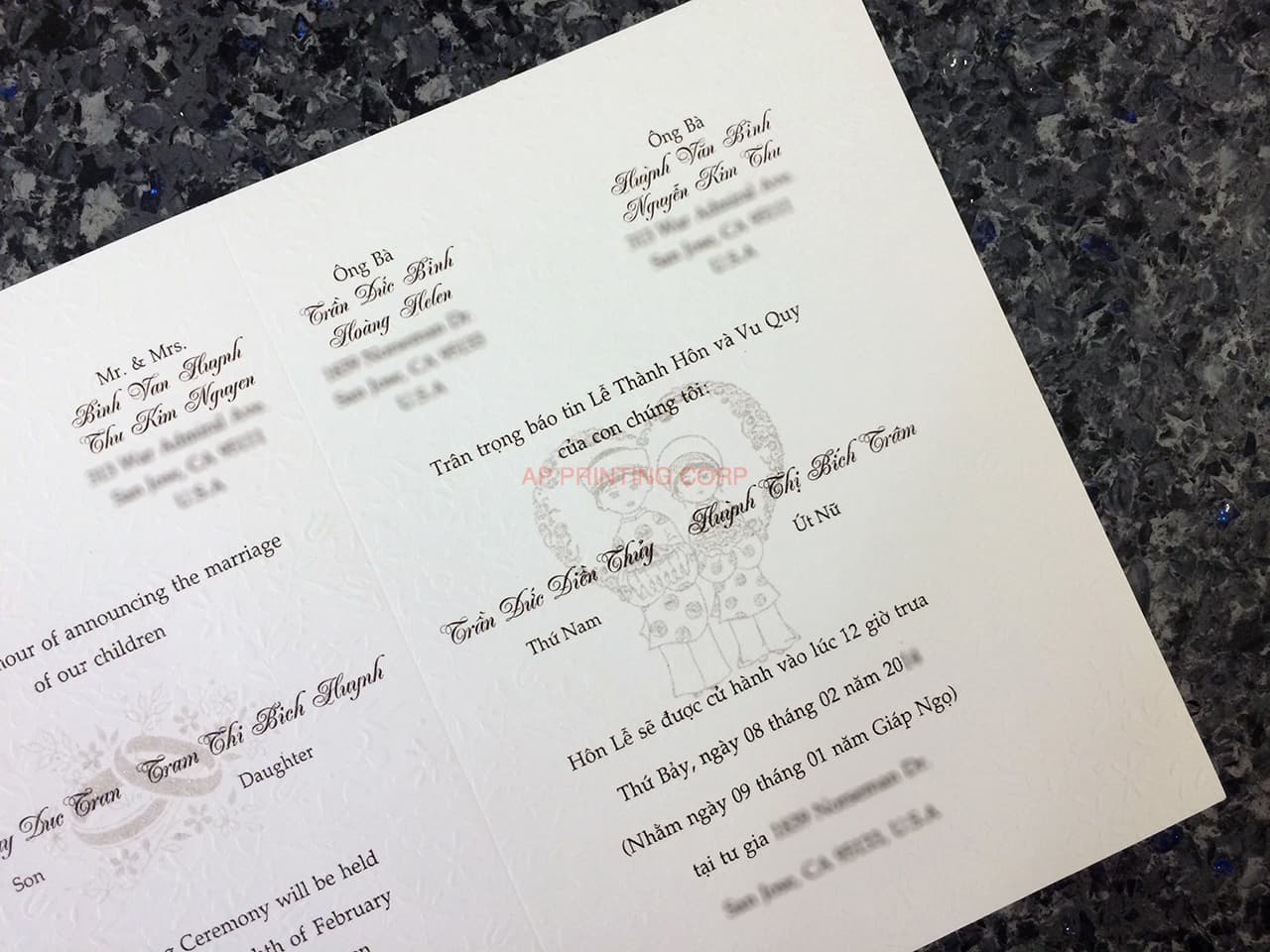 K9899 [I-11] Romantic Simplicity Hearts Wedding Invitation