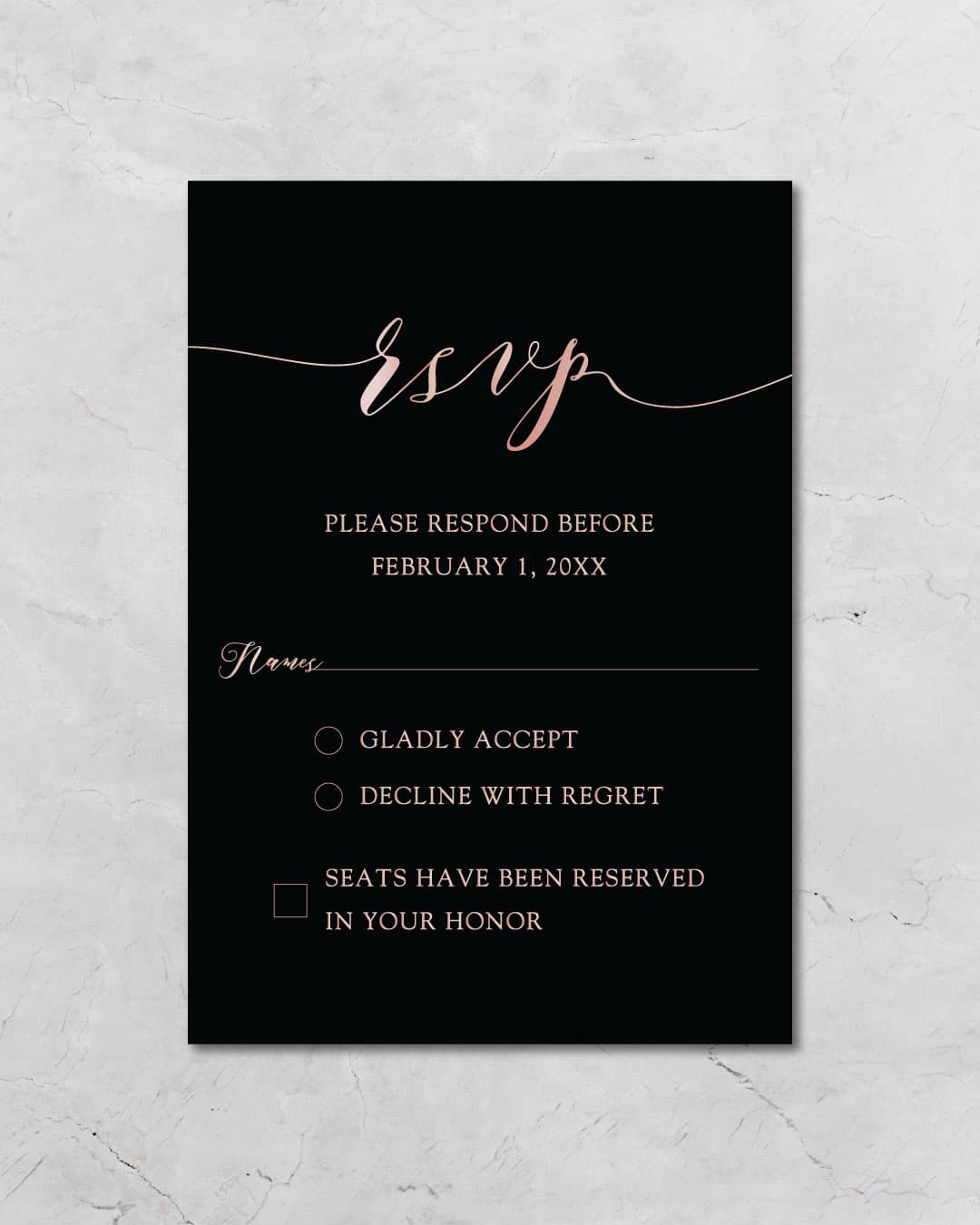 Enviable Galactic Pink Foil Wedding Invitation