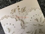 CL-PF-57 M-N Midnight Peacock Feather Pocket Laser Cut Wedding Invitation