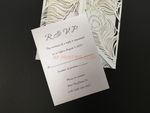 CL-SLIDER-58 M-N Midnight Peony Tall Slider Laser Cut Wedding Invitation