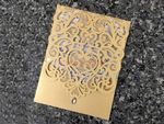 CL-WRAP-66 MPM White Table Setting Lace Laser Cut Wedding Invitation