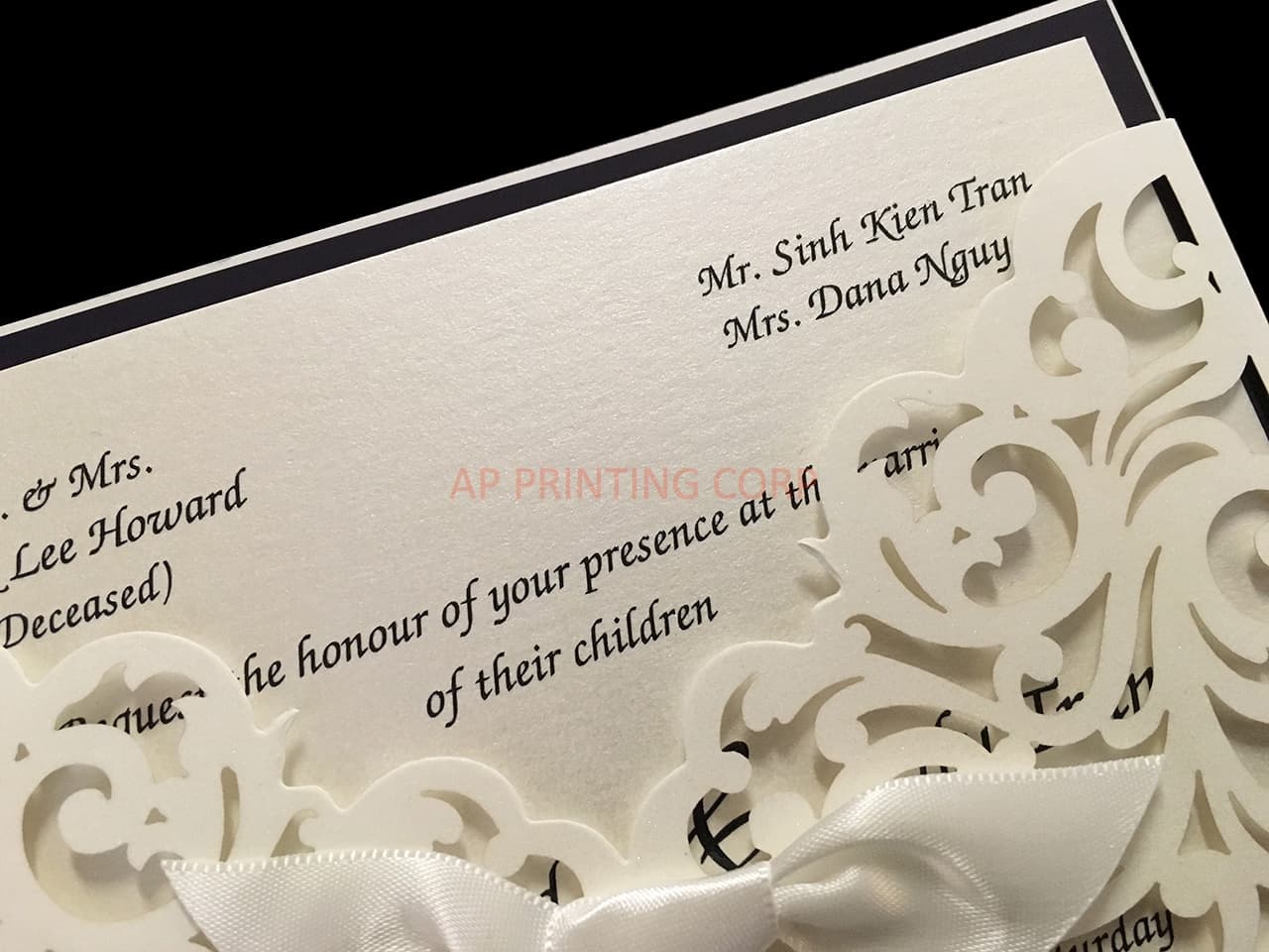 Exquisite Flower Laser Cut Wedding Invitation