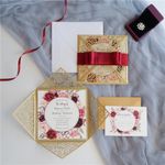 Iron Gate Fold Laser Cut Wedding Invitation