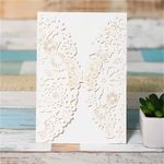 CL-BF-57 M-M Bronze Tree of Love Laser Cut Wedding Invitation
