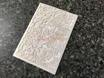 CL-WRAP-57 M-M Gold Flowers and Butterfly Wrap Laser Cut Wedding Invitation