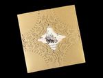 Flower Square Laser Cut Wedding Invitation
