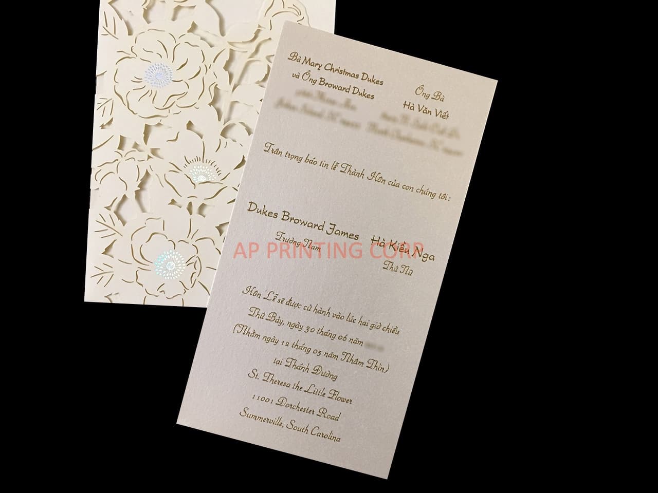 Gorgeous Lace Laser Cut Wedding Invitation