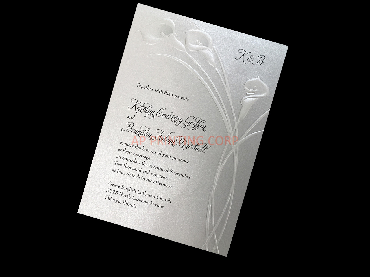 Classic Callas [CC-35] Fancy Luxury Wedding Invitation