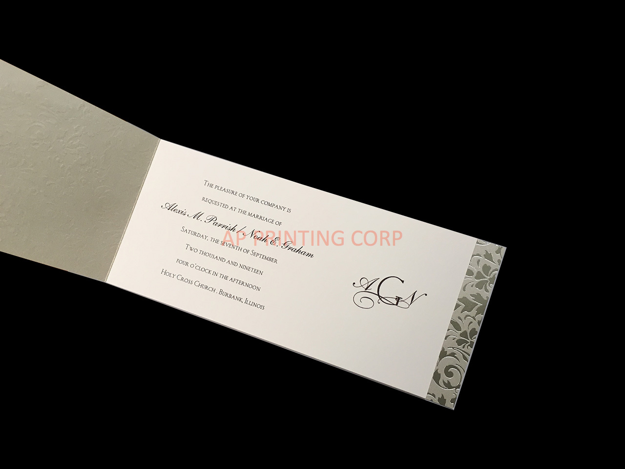 Golden Style [CC-76] Fancy Luxury Wedding Invitation