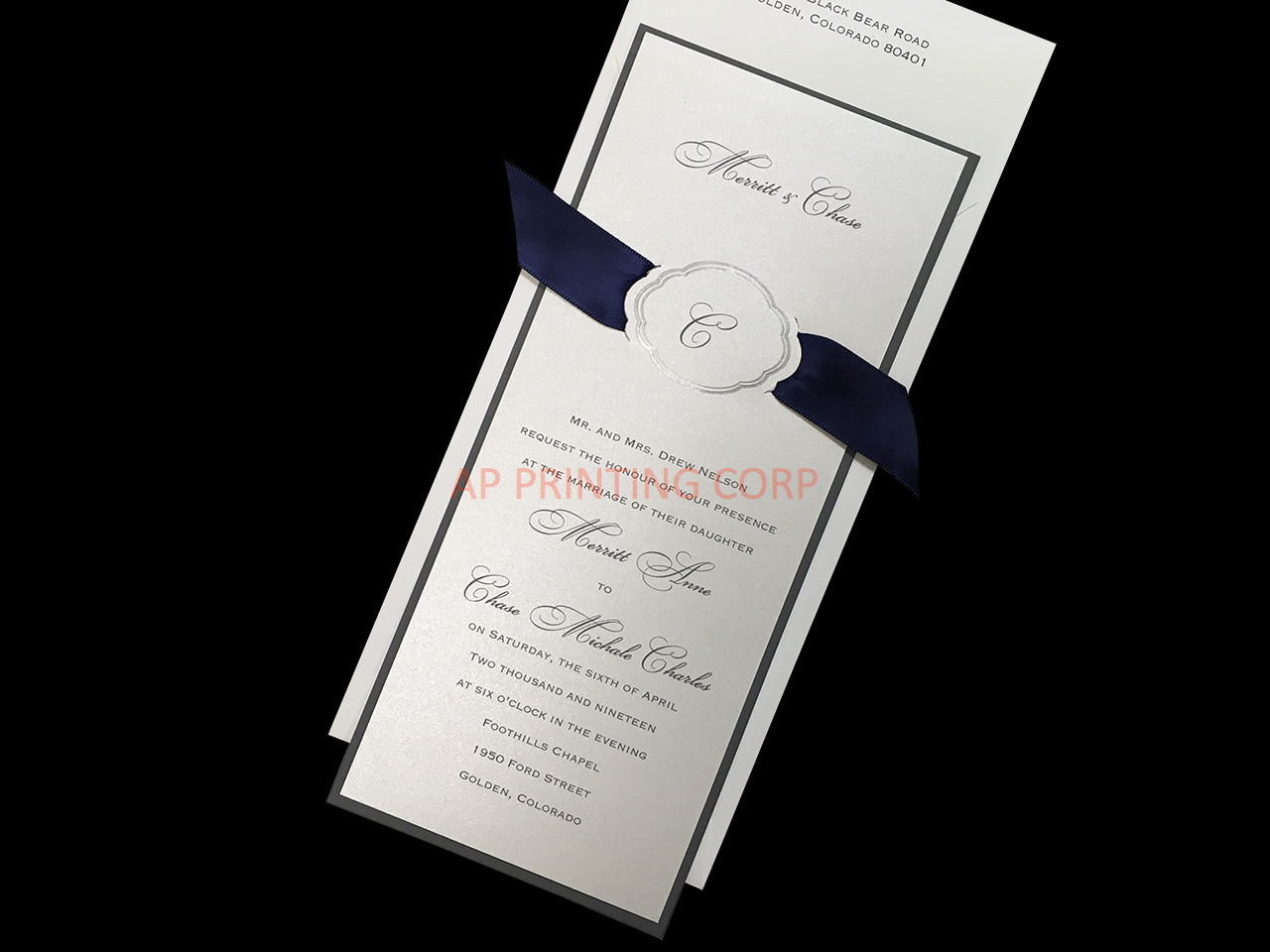 Appealing Elegance [CC-71] Fancy Luxury Wedding Invitation