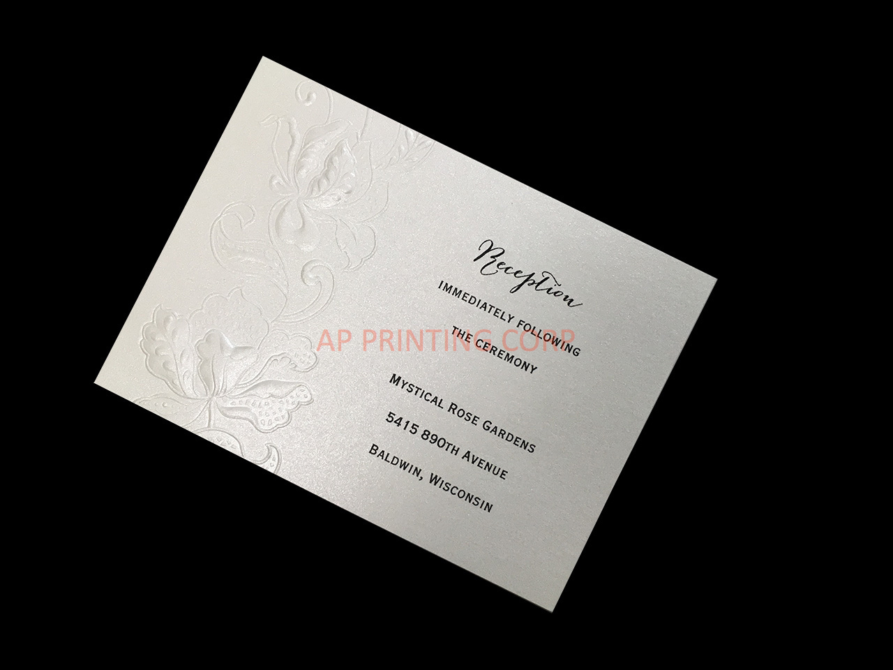 Lace in Pearl [CC-35] Fancy Luxury Wedding Invitation